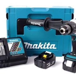 Perceuse visseuse sans fil Makita DDF458RMJ - Set perceuse visseuse Li-Ion 18V (2x batterie 4.0Ah) dans MAKPAC - 91Nm