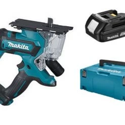 Affleureuse plaque de plâtre sans fil Makita SD100DY1J Scie plaque de plâtre sans-fil - 10,8V Li-ion - 1 batterie 1,5 Ah - MAKPAC