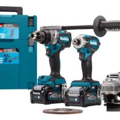 Pack outils sans fil MAKITA DK0125G301 Pack 3 machines sans-fil - XGT 40V max Li-ion - Batteries (2x 4,0 ah) - Mbox -Brushless