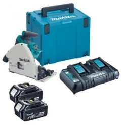 Scie plongeante sans fil Makita DSP600PT2J Batterie Li-Ion 36V (2x 18V) Kit de scie plongeante (2x batterie 5.0Ah) dans MAKPAC - 165 x 20 mm - sans balais