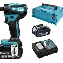 Perceuse visseuse sans fil Makita DDF083RTJ - Set perceuse visseuse Li-Ion 18V (2x batterie 5.0Ah) dans MAKPAC - moteur brushless - 40Nm