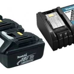 Kit de démarrage sans fil Makita Y-00197 - Pack énergie - 2x Batterie 18V Li-Ion (3.0Ah) BL1830 + chargeur DC18RC