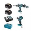 Pack outils sans fil Makita DLX2174TX1 Pack sans-fil - 18 V Li-ion - Perceuse visseuse à percussion (DHP481) et visseuse à percussion (DTD153) - 2 batteries 5,0 Ah - Mbox - brushless