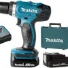 Perceuse visseuse sans fil Makita DDF446RYE Perceuse visseuse à batteries 14.4V Li-Ion set (2x batterie 1,5Ah) dans coffret