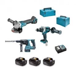 Pack outils sans fil Makita DLX3092TJ Pack 3 outils sans-fil - 18V Li-ion - 3 batteries 5,0 ah - MAKPAC