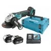 Meuleuse d'angle sans fil Makita DGA505RTJ Meuleuse d'angle sans-fil - 18V Li-ion - 2 batteries 5,0 Ah - MAKPAC - 125 mm - Brushless
