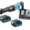 Scie sabre sans fil Makita DJR186RTE Scie récipro à batteries 18V Li-Ion set (2x batterie 5,0Ah) dans coffret - changement rapide - variable