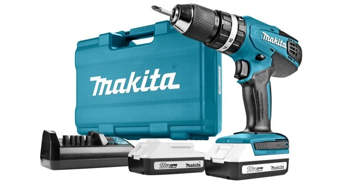 Perceuse à percussion sans fil Makita HP457DWE - Perceuse visseuse à percussion 18V Li-Ion (2x batterie 1.3Ah) dans coffret 1 Perceuse à percussion sans fil Makita HP457DWE - Perceuse visseuse à percussion 18V Li-Ion (2x batterie 1.3Ah) dans coffret