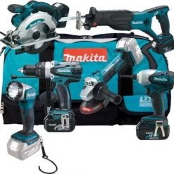 Pack outils sans fil Makita DLX6011 Pack 6 outils sans-fil - 18V Li-ion - 3 batteries 3,0 ah - sac