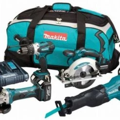 Pack outils sans fil Makita DLX6044PT Pack 6 outils sans-fil - 18V Li-ion - 3 batteries 5,0 ah - sac