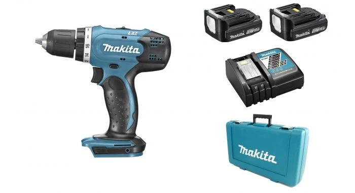 Perceuse visseuse sans fil Kit perceuse / tournevis à batterie Makita DDF343RYE 14,4V Li-Ion (2x batterie 1,5Ah) dans le cas 1 Perceuse visseuse sans fil Kit perceuse / tournevis à batterie Makita DDF343RYE 14,4V Li-Ion (2x batterie 1,5Ah) dans le cas