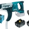 Visseuse automatique sans fil Makita DFR550RTJ Visseuse à bande sans-fil 18V Li-ion kit complet (2x batterie 5,0 Ah) dans MAKPAC - 25-55 mm
