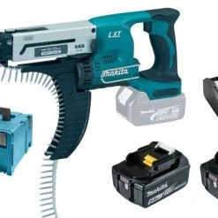 Visseuse automatique sans fil Makita DFR550RTJ Visseuse à bande sans-fil 18V Li-ion kit complet (2x batterie 5,0 Ah) dans MAKPAC - 25-55 mm