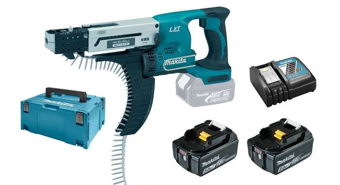 Visseuse automatique sans fil Makita DFR550RTJ Visseuse à bande sans-fil 18V Li-ion kit complet (2x batterie 5,0 Ah) dans MAKPAC - 25-55 mm 1 Visseuse automatique sans fil Makita DFR550RTJ Visseuse à bande sans-fil 18V Li-ion kit complet (2x batterie 5,0 Ah) dans MAKPAC - 25-55 mm