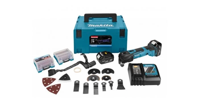 Outil multifonction sans fil Makita DTM51RTJX3 Outil multi-fonction à batteries 18V Li-Ion (2x batterie 5.0Ah) dans MAKPAC + jeu d'accessoires 42 pièces - changement rapide 1 Outil multifonction sans fil Makita DTM51RTJX3 Outil multi-fonction à batteries 18V Li-Ion (2x batterie 5.0Ah) dans MAKPAC + jeu d'accessoires 42 pièces - changement rapide