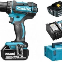Perceuse visseuse sans fil Makita DDF482RTJ - Set perceuse visseuse Li-Ion 18V (2x batterie 5,0Ah) dans MAKPAC - 62Nm