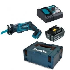 Scie sabre sans fil Makita DJR183RTJ1 Scie récipro à batterie 18V Li-Ion (1x batterie 5.0Ah) dans MAKPAC - changement rapide