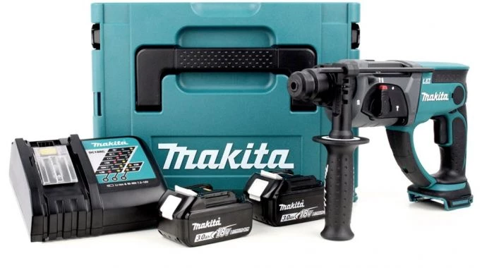 Perforateur burineur sans fil Makita DHR202RFJ Perforateur burineur sans-fil - 18V Li-ion - SDS-plus - Kit (2x 3,0 Ah) - MAKPAC - 1,9 J 1 Perforateur burineur sans fil Makita DHR202RFJ Perforateur burineur sans-fil - 18V Li-ion - SDS-plus - Kit (2x 3,0 Ah) - MAKPAC - 1,9 J