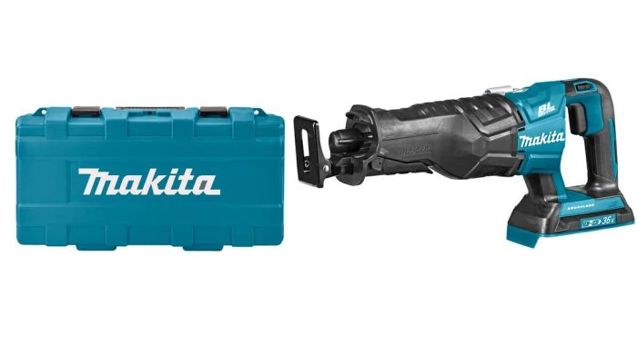 Scie sabre sans fil Makita DJR360ZK Scie sabre sans fil 36V (2x 18V) Li-Ion (machine seule) dans coffret - changement rapide - variable 1 Scie sabre sans fil Makita DJR360ZK Scie sabre sans fil 36V (2x 18V) Li-Ion (machine seule) dans coffret - changement rapide - variable