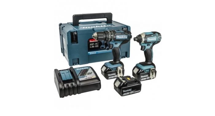 Pack outils sans fil Makita DLX2131MJ1 Ensemble sans-fil - 18V Li-ion - perceuse visseuse (DHP482) & visseuse à percussion (DTD152) - 3 batteries 4,0 Ah - Mbox 1 Pack outils sans fil Makita DLX2131MJ1 Ensemble sans-fil - 18V Li-ion - perceuse visseuse (DHP482) & visseuse à percussion (DTD152) - 3 batteries 4,0 Ah - Mbox