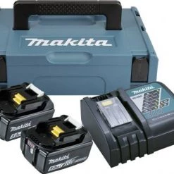 Kit de démarrage sans fil Makita 197624-2 - Starter Pack - Batteries Li-ion 18V (2x 5,0Ah), chargeur et MAKPAC