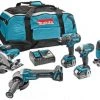 Pack outils sans fil Makita DLX5020T Pack 5 outils sans-fil - 18V Li-ion - 2 batteries 5,0 ah - sac