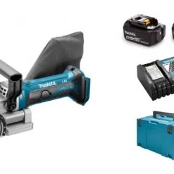 Lamelleuse sans fil Makita DPJ180RTJ Lamelleuse sans-fil 18V Li-ion - Kit complet (2x batteries 5,0 Ah) dans MAKPAC