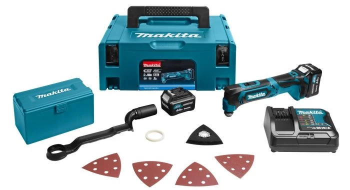 Outil multifonction sans fil Ensemble multitool Accu Makita TM30DSMJX4 10,8 V Li-Ion (2x 4,0 Ah) dans MAKPAC + accessoires 1 Outil multifonction sans fil Ensemble multitool Accu Makita TM30DSMJX4 10,8 V Li-Ion (2x 4,0 Ah) dans MAKPAC + accessoires