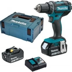 Perceuse visseuse sans fil Makita DDF482RFJ - Set perceuse visseuse Li-Ion 18V (2x batterie 3.0Ah) avec MAKPAC - 62Nm