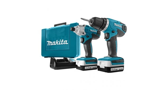 Pack outils sans fil Makita DK1497 - Pack 2 outils sans fil - 14,4V Li-ion - Perceuse visseuse (DF347DW) & Visseuse à percussion (TD126DW) - Batteries (2x 1,3 Ah) - coffret 1 Pack outils sans fil Makita DK1497 - Pack 2 outils sans fil - 14,4V Li-ion - Perceuse visseuse (DF347DW) & Visseuse à percussion (TD126DW) - Batteries (2x 1,3 Ah) - coffret