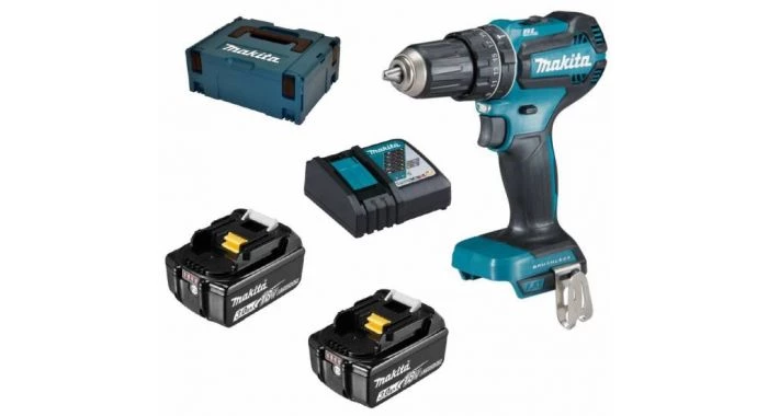 Perceuse à percussion sans fil Makita DHP485RFJ - Set de Perceuse visseuse à percussion 18 V Li-Ion 5 Ah (2 batterie x 3.0Ah ) dans MAKPAC - Moteur BL 1 Perceuse à percussion sans fil Makita DHP485RFJ - Set de Perceuse visseuse à percussion 18 V Li-Ion 5 Ah (2 batterie x 3.0Ah ) dans MAKPAC - Moteur BL