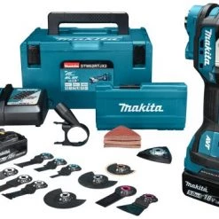 Outil multifonction sans fil Makita DTM52RTJX2 - Outil multifonction Li-Ion 18V (2x batterie 5,0Ah) incl. set d'accessoires (16pcs) dans MAKPAC - moteur brushless